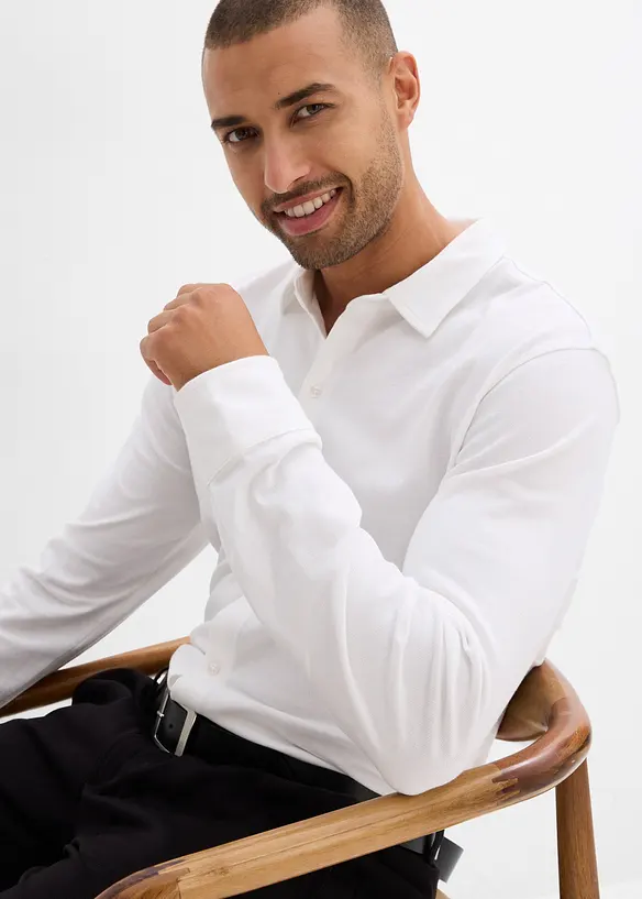 Superstrečová košile z bavlněného piké, Slim Fit, bonprix