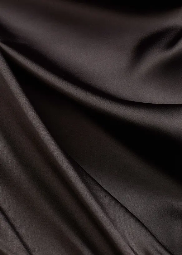 Midi šaty z lesklého saténu, bonprix