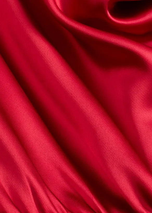 Midi šaty z lesklého saténu, bonprix