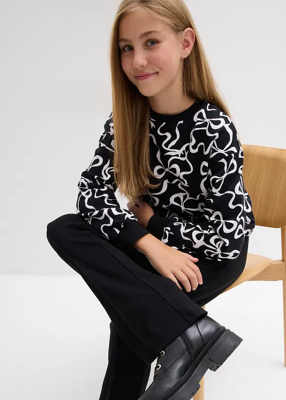 Rozšířené kalhoty z pevného bavlněného žerzeje, bonprix