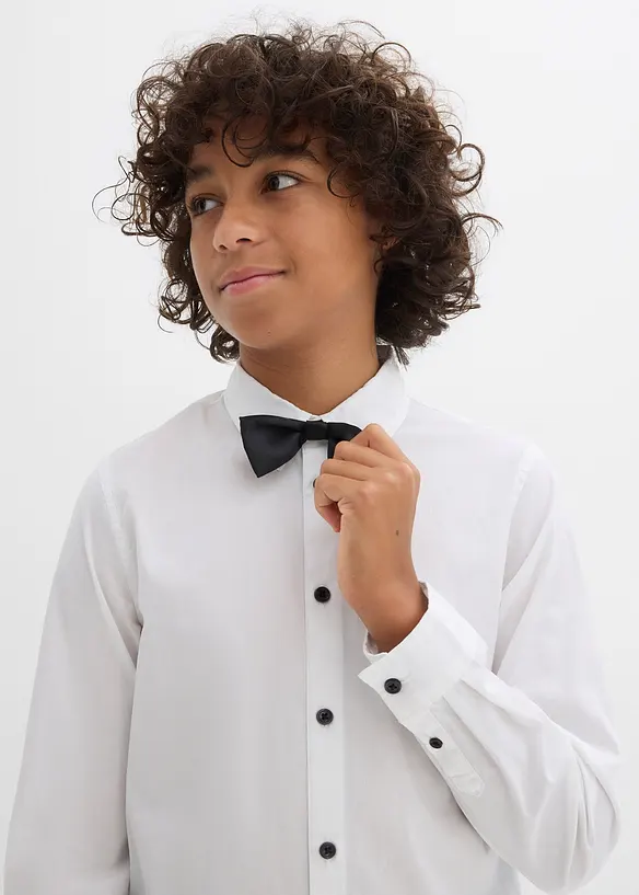 Košile s dlouhým rukávem a motýlek (2dílná souprava), bonprix