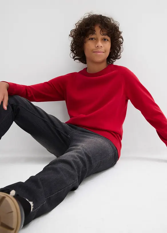 Svetr z jemného úpletu z čisté bavlny, bonprix