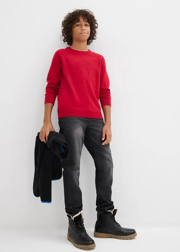 Svetr z jemného úpletu z čisté bavlny, bonprix