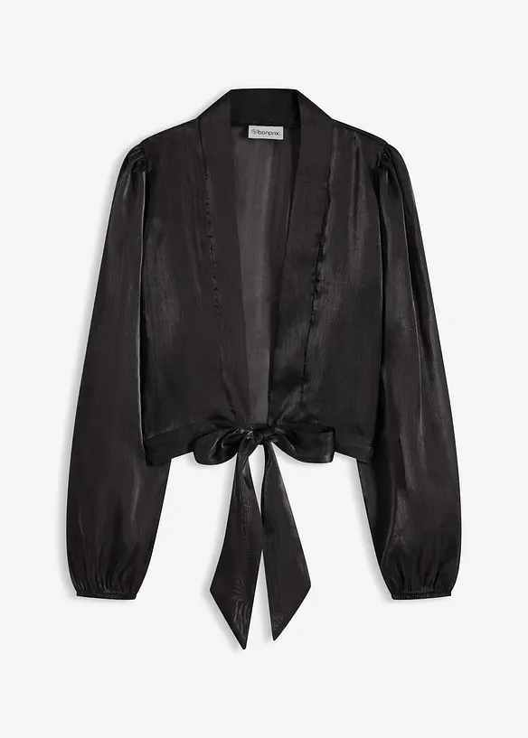 Bolerko z jemného tylu, s ozdobnou vázačkou, bonprix