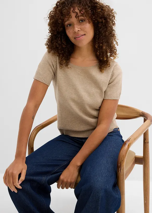 Svetr s krátkým rukávem, bonprix