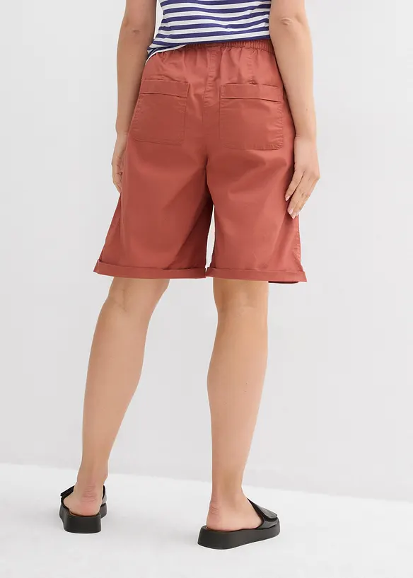 Bermudy z materiálu papertouch z bavlněné směsi, bonprix