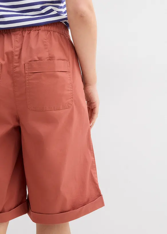 Bermudy z materiálu papertouch z bavlněné směsi, bonprix