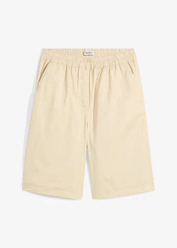 Bermudy z materiálu papertouch z bavlněné směsi, bonprix