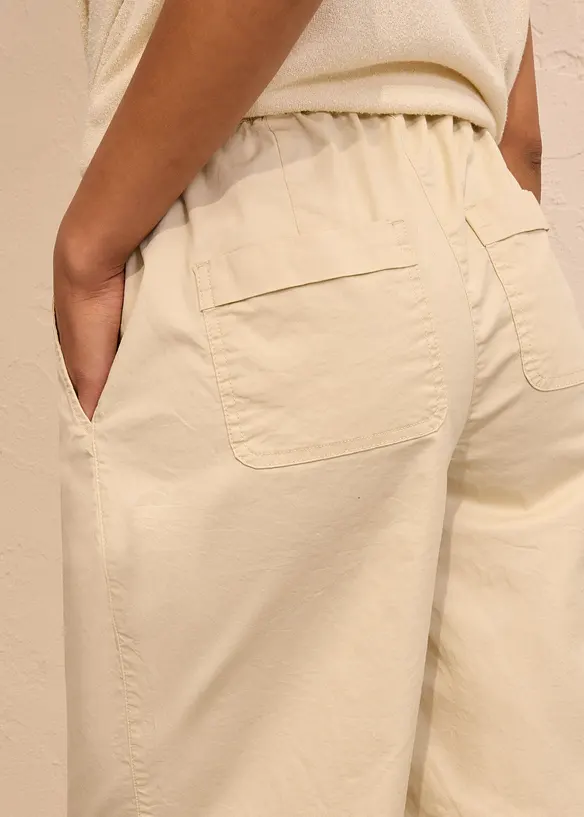 Bermudy z materiálu papertouch z bavlněné směsi, bonprix