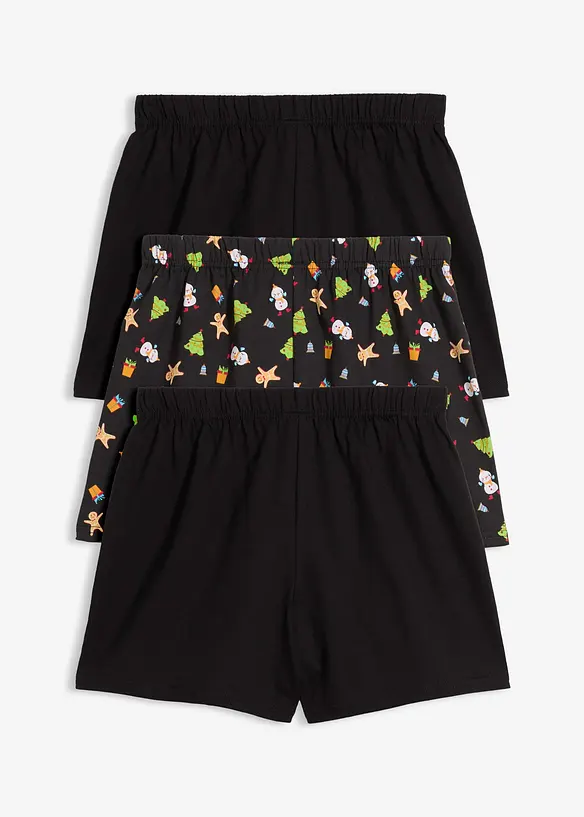 Volné boxerky z čisté bavlny (3 ks v balení), bonprix