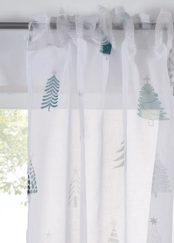 Z&aacute;clona s nati&scaron;těn&yacute;mi v&aacute;nočn&iacute;mi stromečky (1 ks v balen&iacute;), bonprix