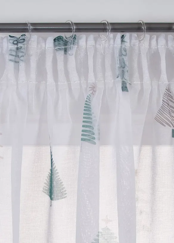 Z&aacute;clona s nati&scaron;těn&yacute;mi v&aacute;nočn&iacute;mi stromečky (1 ks v balen&iacute;), bonprix