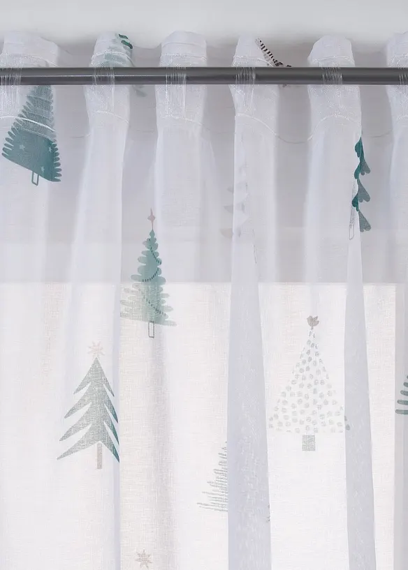 Z&aacute;clona s nati&scaron;těn&yacute;mi v&aacute;nočn&iacute;mi stromečky (1 ks v balen&iacute;), bonprix