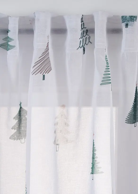 Z&aacute;clona s nati&scaron;těn&yacute;mi v&aacute;nočn&iacute;mi stromečky (1 ks v balen&iacute;), bonprix