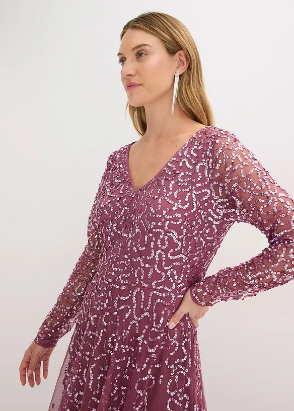 Dlouhé nebo večerní šaty s pajetkami, bonprix