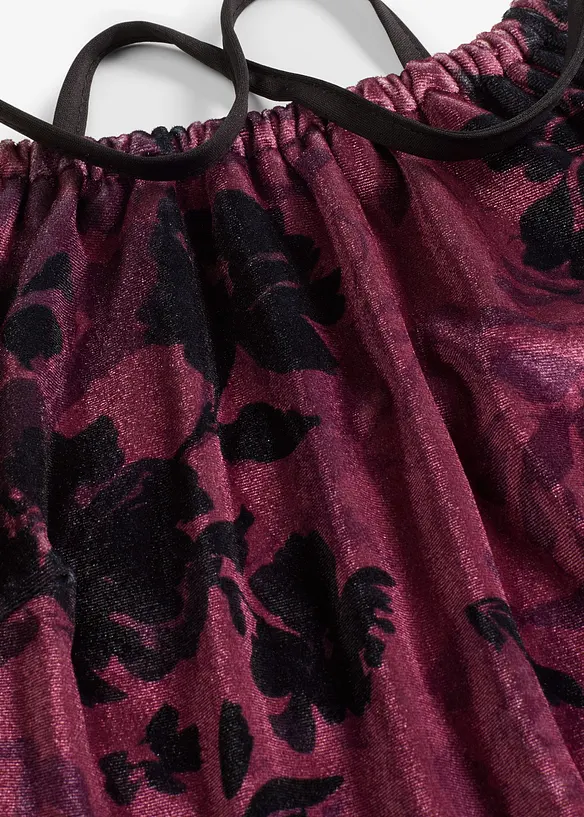 Maxi šaty z lesklého sametu, bonprix