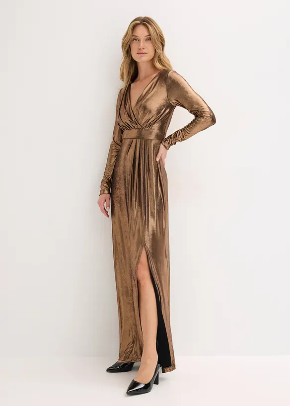 Večerní šaty z jemného žerzeje s leskem, bonprix