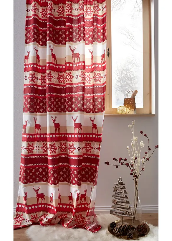 Závěs s potiskem losů (1 ks v balení), bonprix