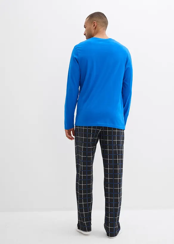 Pyžamo z čisté bavlny, s knoflíkovou lištou a dlouhými rukávy, bonprix