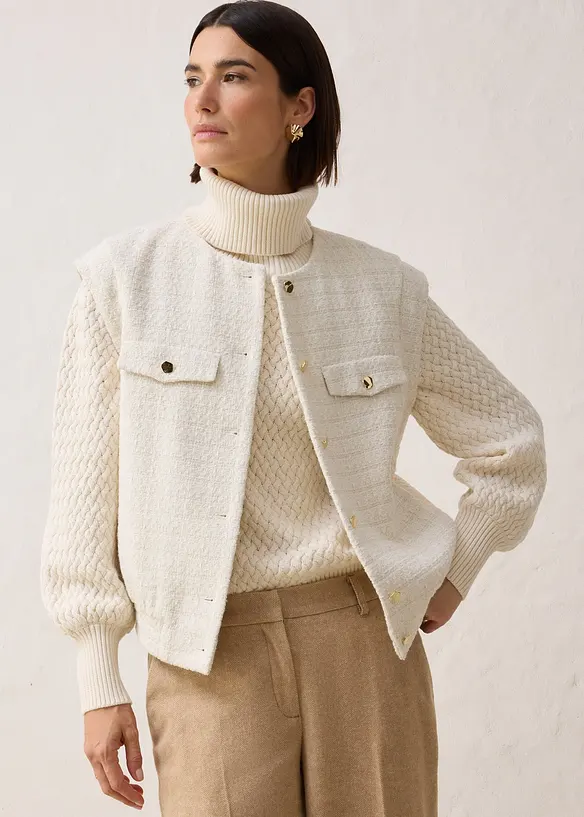 Blejzrov&aacute; vesta s pod&iacute;lem vlny, bonprix