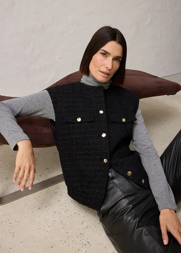 Blejzrová vesta s podílem vlny, bonprix