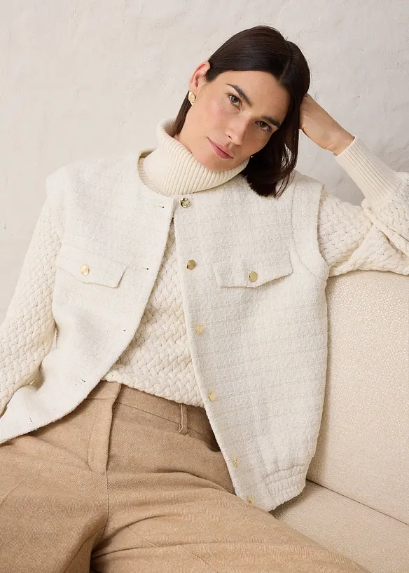 Blejzrov&aacute; vesta s pod&iacute;lem vlny, bonprix