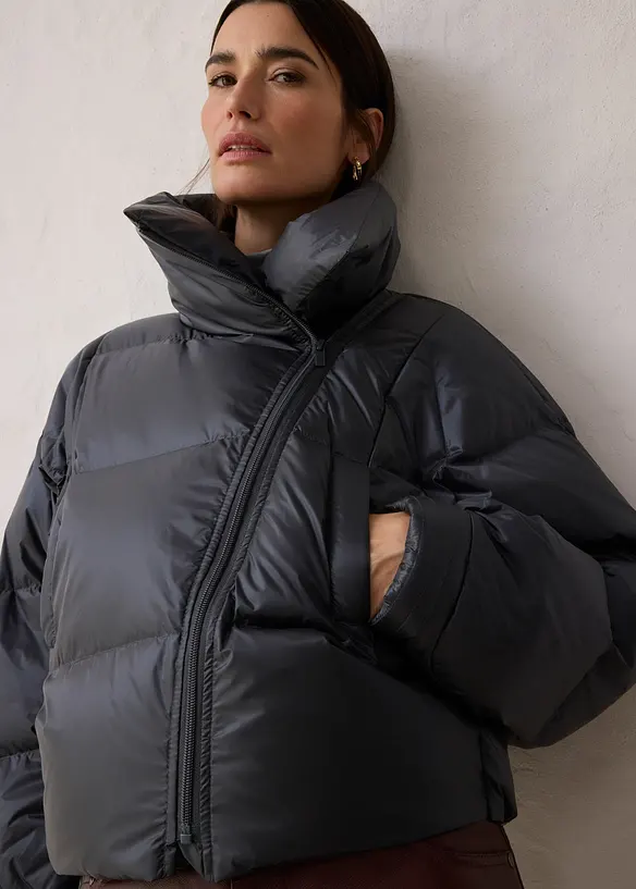 Péřová bunda s recyklovaným prachovým peřím, voděodolná, bonprix