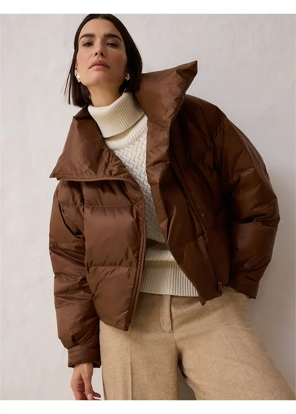 Péřová bunda s recyklovaným prachovým peřím, voděodolná, bonprix