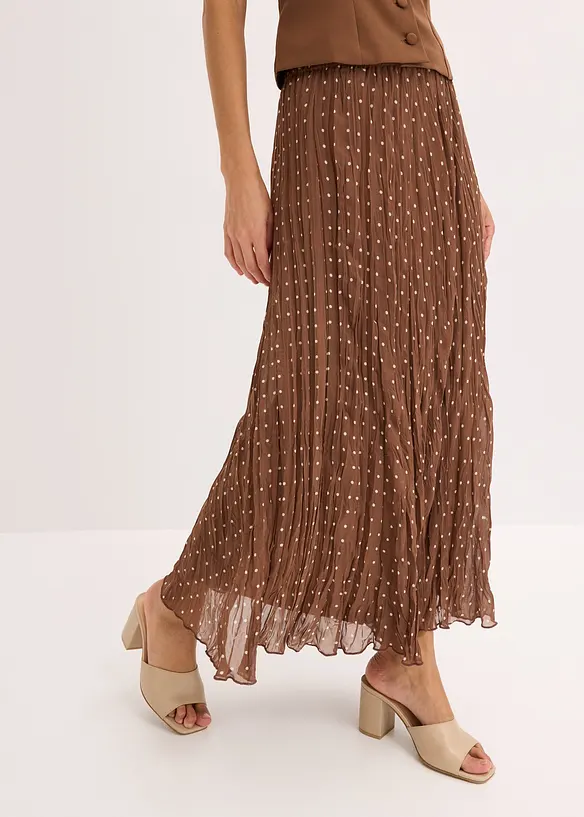 &Scaron;if&oacute;nov&aacute; sukně se zmačkanou &uacute;pravou, bonprix