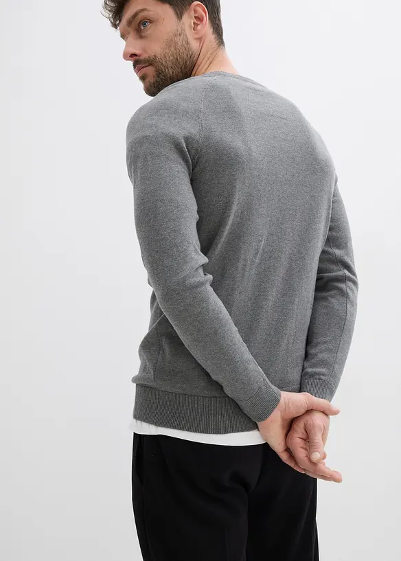 Svetr z jemné pleteniny z čisté bavlny (2 ks v balení), bonprix