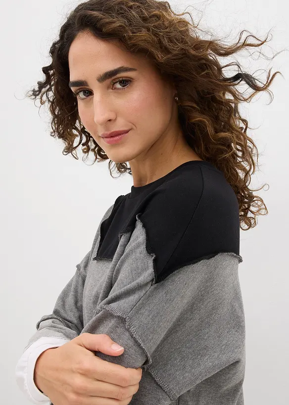 Mikina z měkké směsi s bavlnou, bonprix