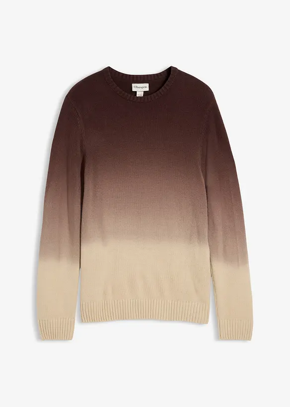 Svetr z jemné pleteniny s přechodem barev, bonprix