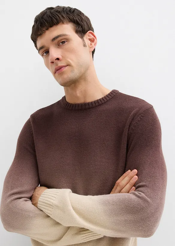 Svetr z jemné pleteniny s přechodem barev, bonprix