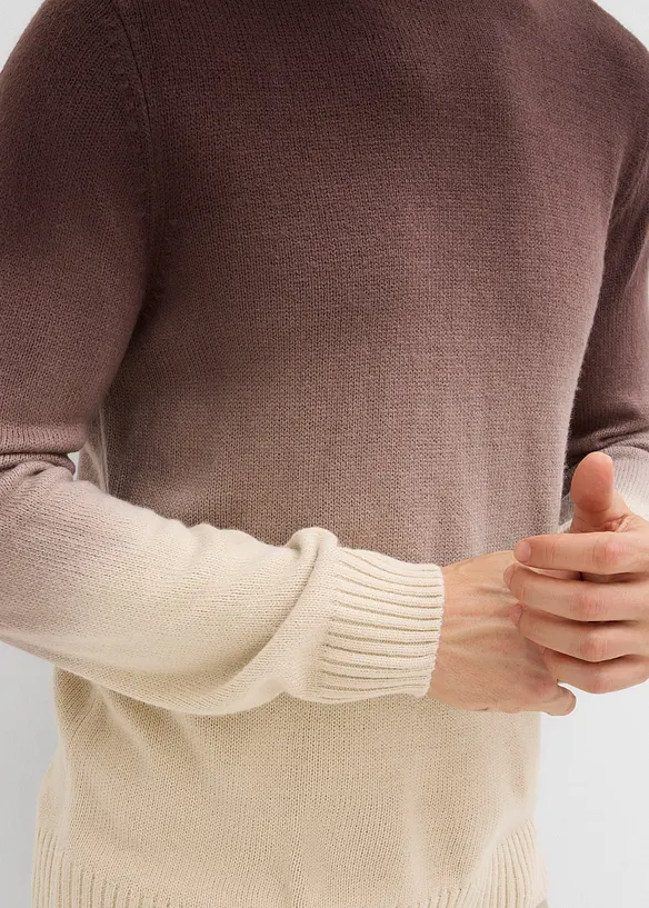 Svetr z jemné pleteniny s přechodem barev, bonprix