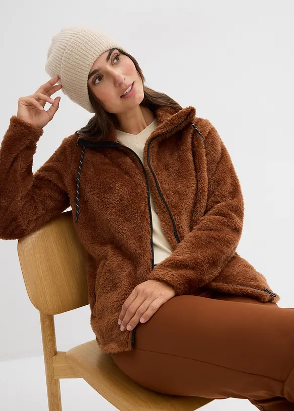 Bunda z medvídkového flísu, bonprix