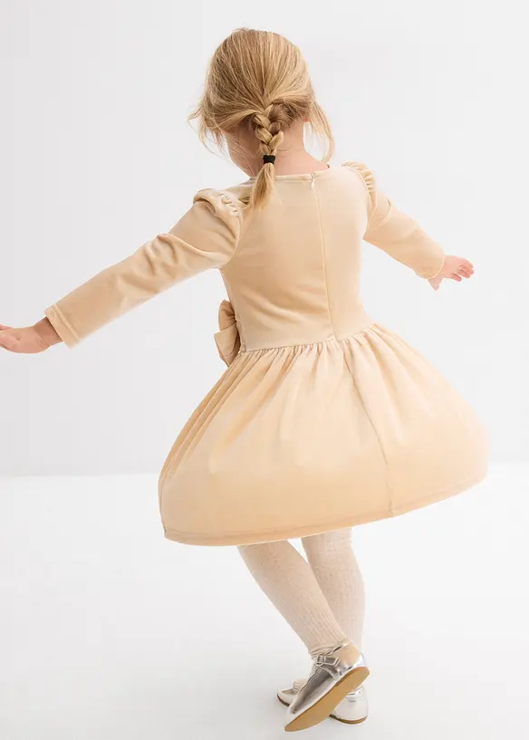 Sametové šaty s rozšířeným střihem, bonprix