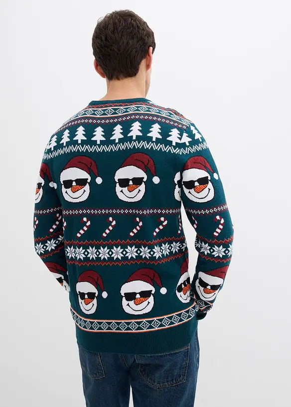 Svetr s norským vzorem a recyklovanou bavlnou, bonprix