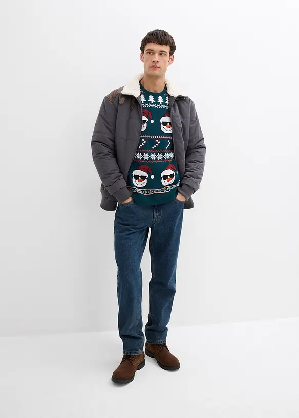 Svetr s norským vzorem a recyklovanou bavlnou, bonprix