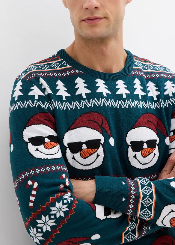 Svetr s norským vzorem a recyklovanou bavlnou, bonprix