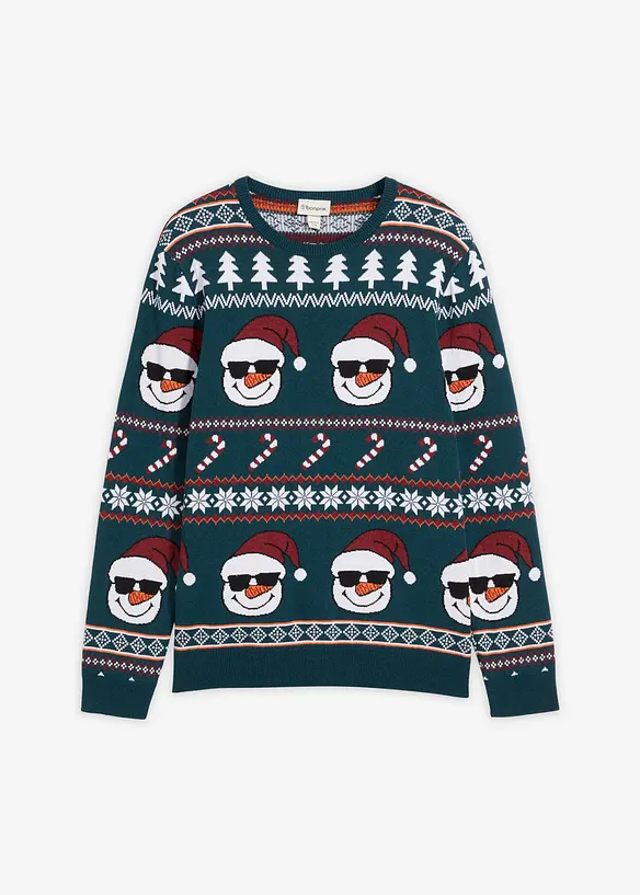 Svetr s norským vzorem a recyklovanou bavlnou, bonprix