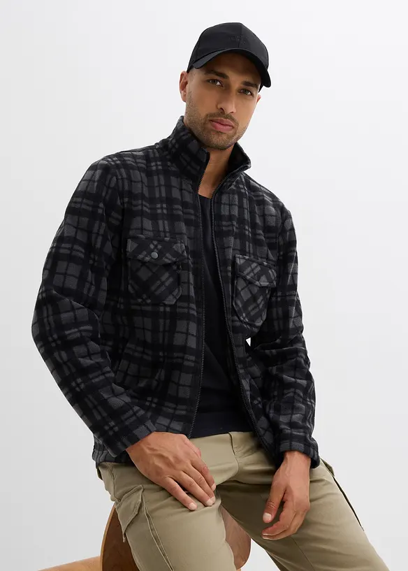 Fl&iacute;sov&aacute; bunda se stoj&aacute;čkem, bonprix