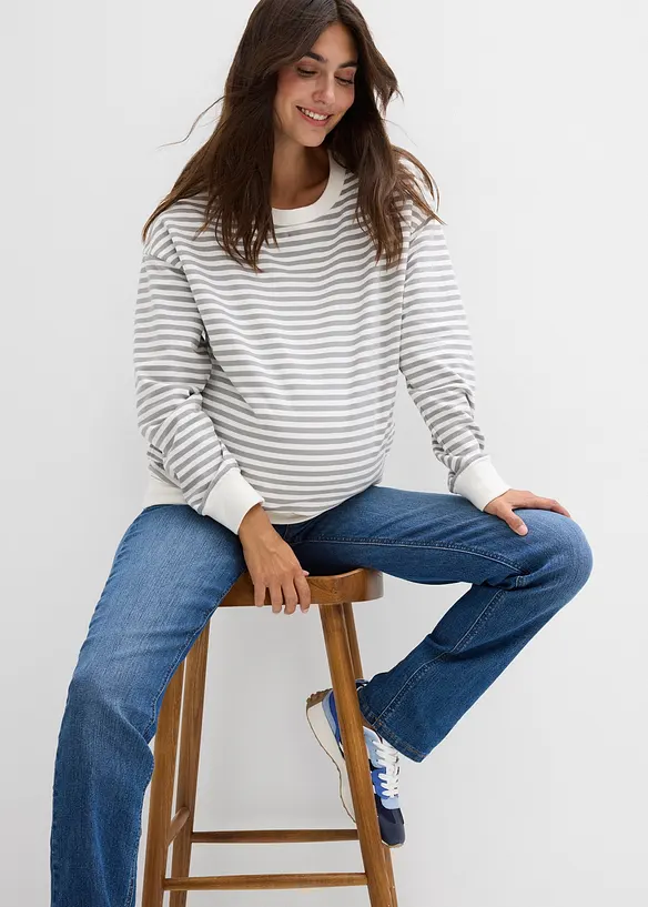 Těhotenské džíny 2 v 1 Straight, na těhotenství i po něm, bonprix