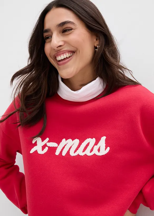 Oversize mikina z bavlněné směsi, bonprix