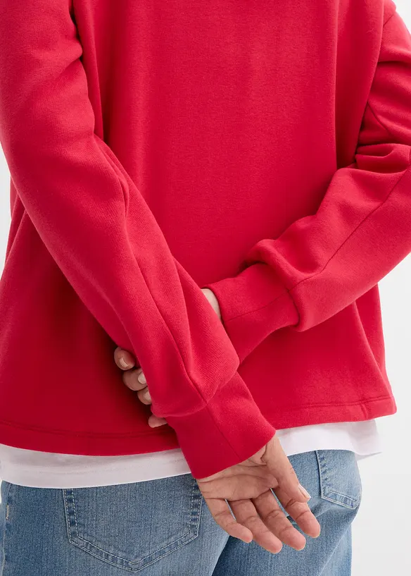 Oversize mikina z bavlněné směsi, bonprix