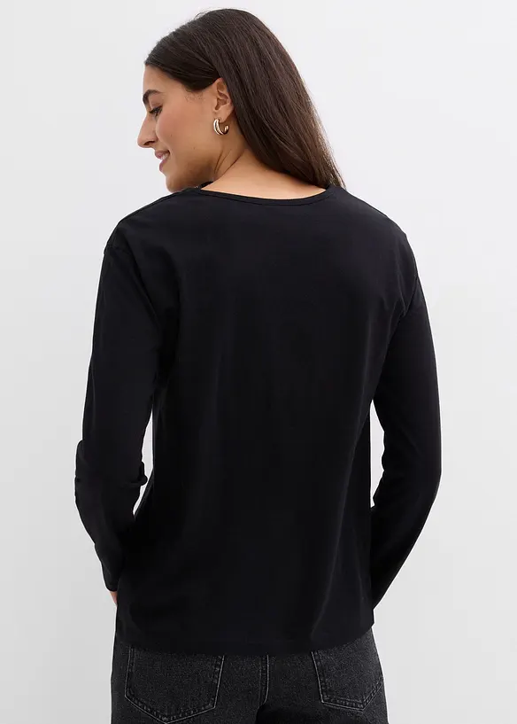 Tričko s dlouhým rukávem, z čisté organické bavlny, bonprix