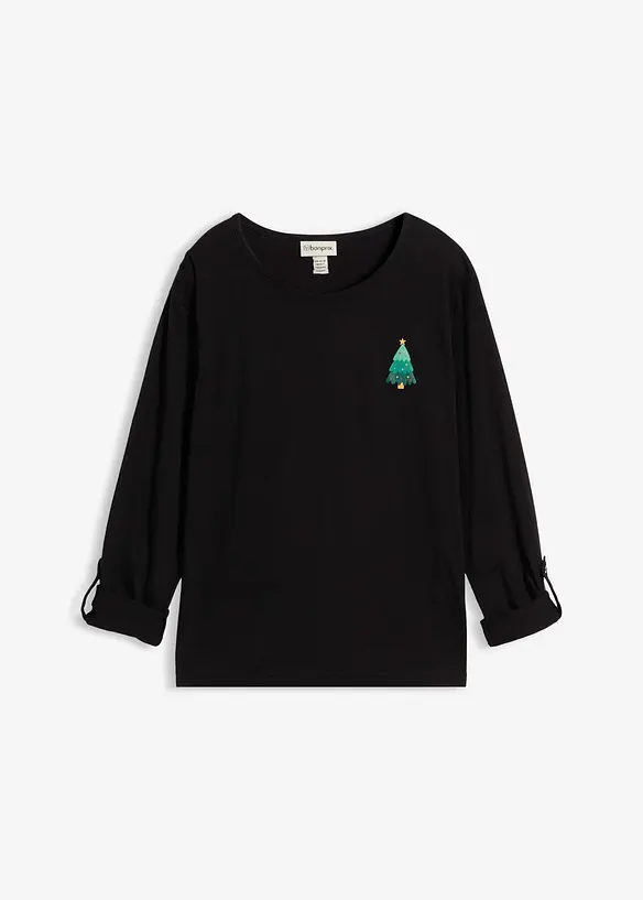 Tričko s dlouhým rukávem, z čisté organické bavlny, bonprix