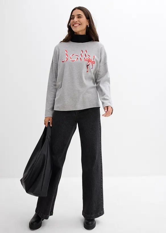 Triko s dlouhým rukávem, z čisté organické bavlny, bonprix