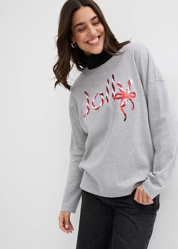 Triko s dlouhým rukávem, z čisté organické bavlny, bonprix