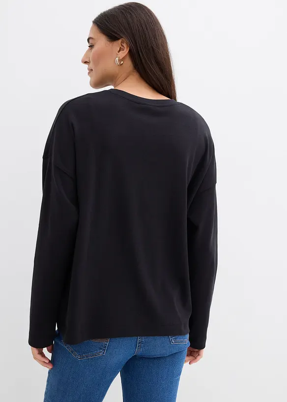 Triko s dlouhým rukávem, z čisté organické bavlny, bonprix