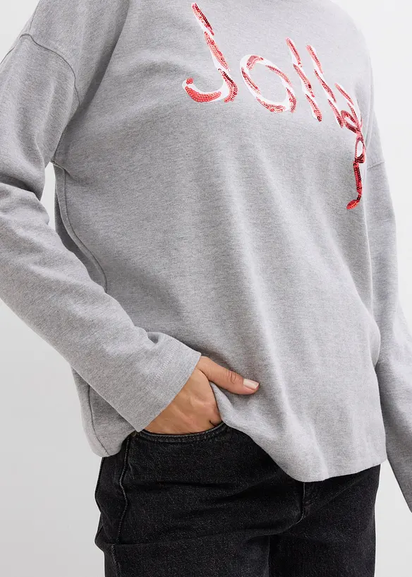 Triko s dlouhým rukávem, z čisté organické bavlny, bonprix